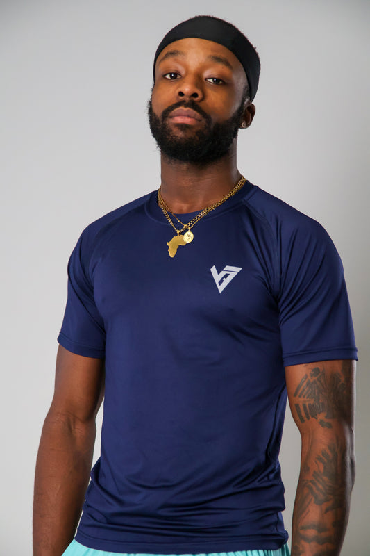 NAVY COMPRESSION TEE