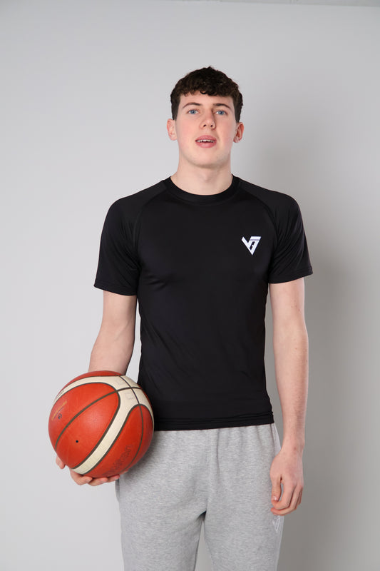 ONYX BLACK COMPRESSION TEE